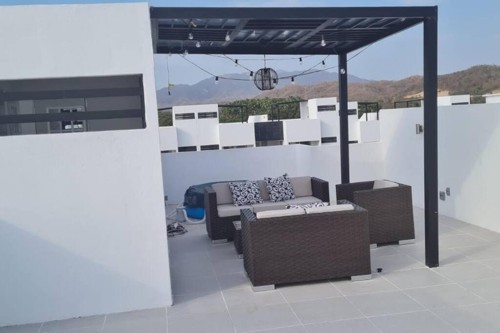 Appartement Bonito Penthouse Con Roof Garden à Manzanillo Extérieur photo